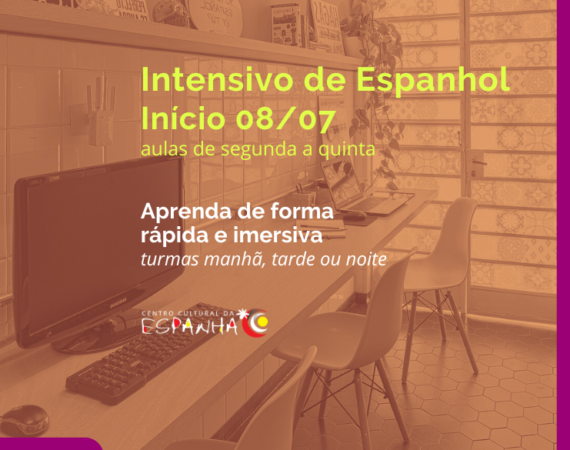 INTENSIVO DE ESPANHOL É NO CENTRO CULTURAL DA ESPANHA